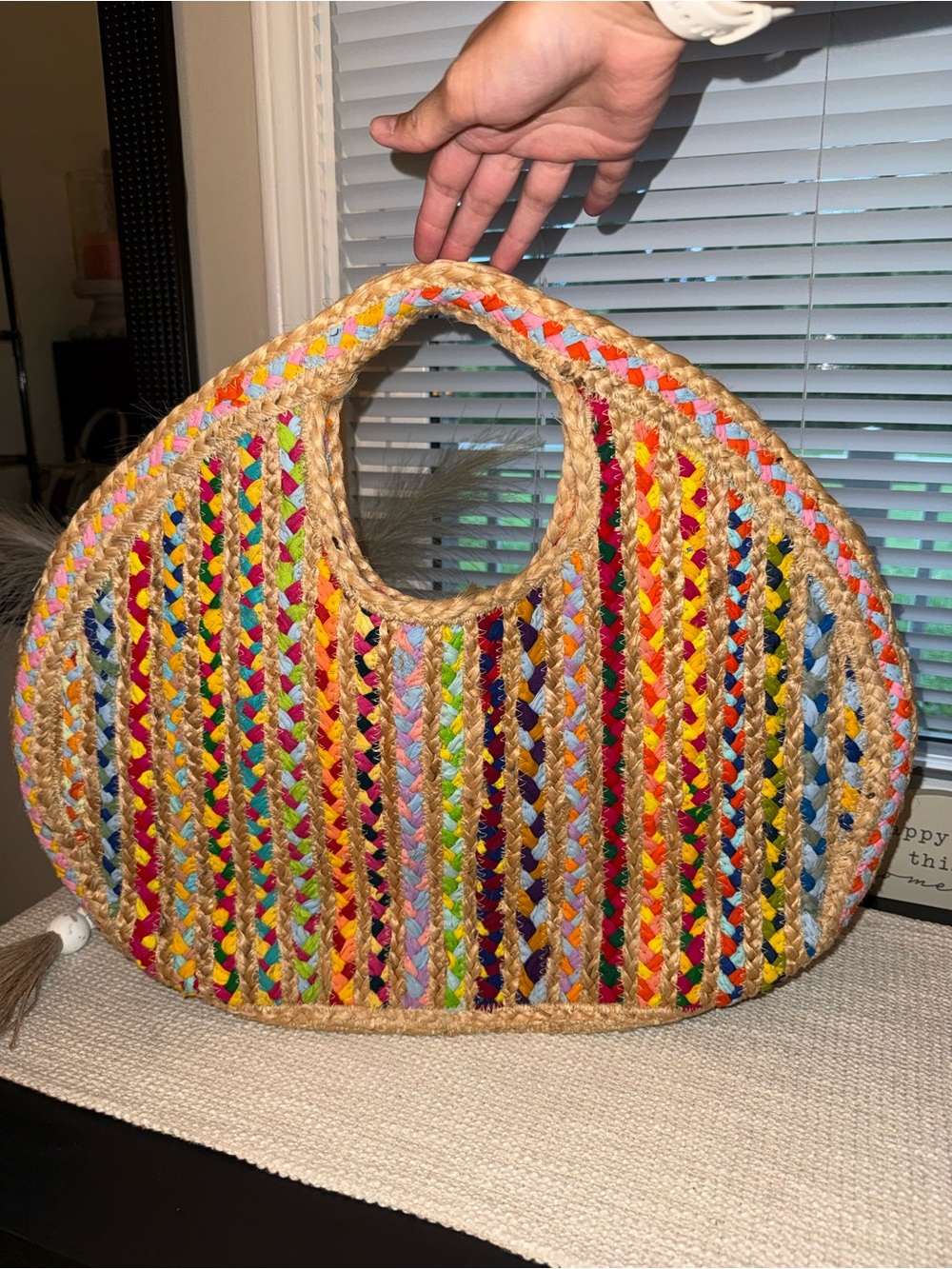 Antik Kraft Ruhi Jute and Canvas Tote